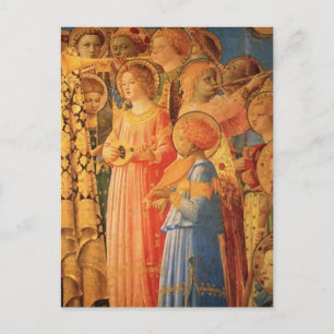 Carte Postale Fra Angelico- Coronation de la Vierge (détail)