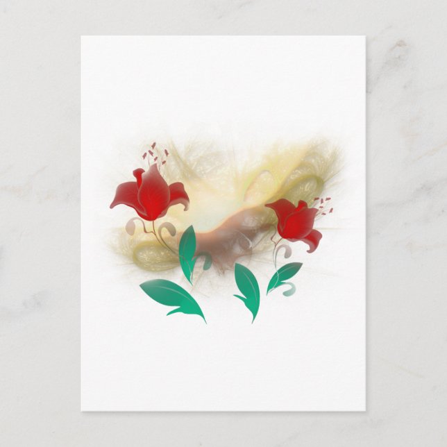 Carte Postale Frac floral (Devant)
