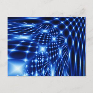 Carte Postale fractal de réseau lumineux