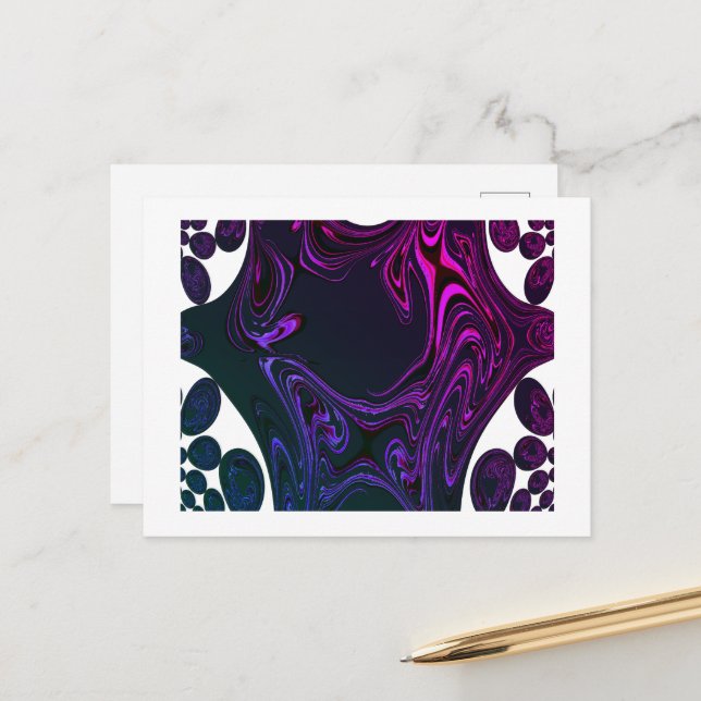 Carte postale fractale (Devant/Arrière en situation)