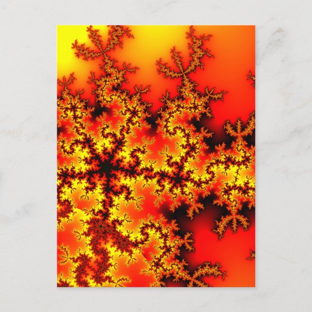 Carte Postale Fractale à cinq étoiles (Devant)