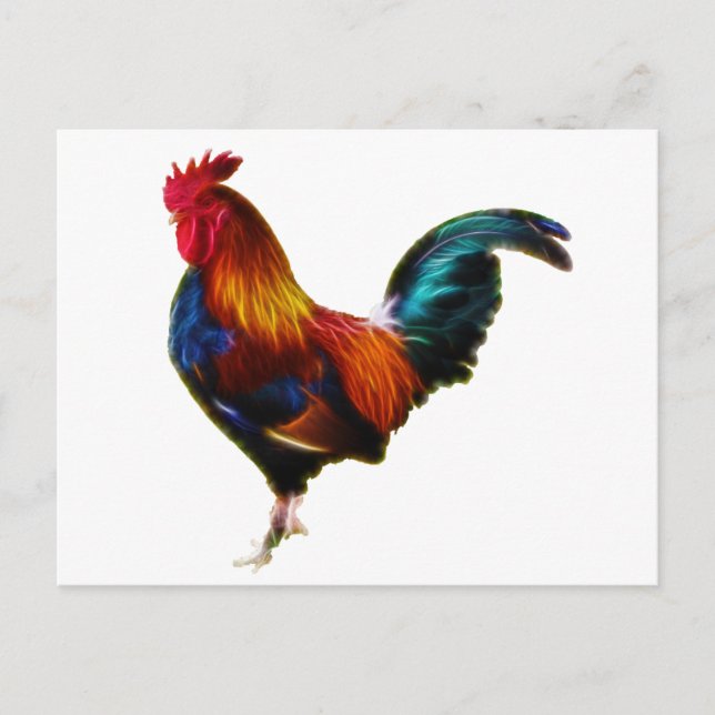 Carte Postale Fractalius Leghorn Rooster (Devant)