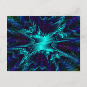 Carte postale Fractée Bleu Cobalt