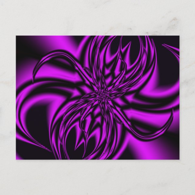 Carte postale Fractée de flux violet (Devant)