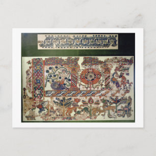 Carte Postale Fragment of textile depicting Jonah and the Whale