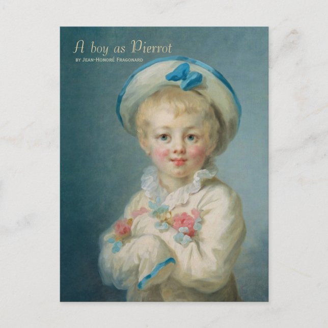 Carte Postale Fragonard Un garçon en tant que Pierrot CC1070 Por (Devant)