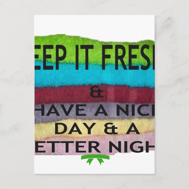 Carte Postale Fraîche et propre : éclat de couleur pour un nouve (Devant)