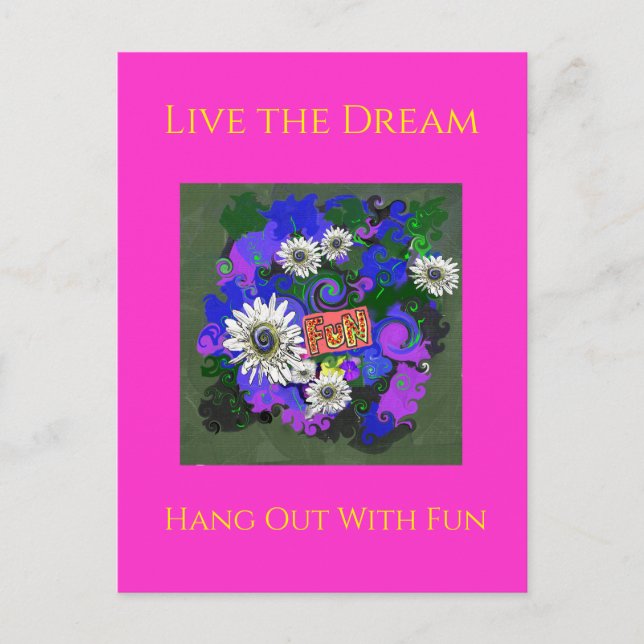 Carte Postale Frais Amusant Couleur Vif Heureux (Devant)