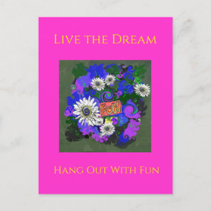 Carte Postale Frais Couleur Vif Amusant Heureux