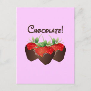 Carte Postale Fraise de chocolat