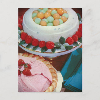 Carte Postale fraise et menthe