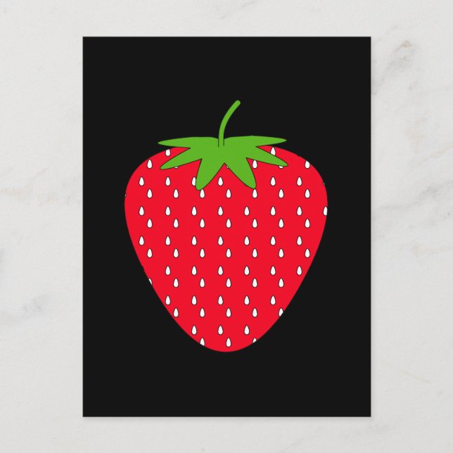 Carte Postale Fraise rouge. (Devant)