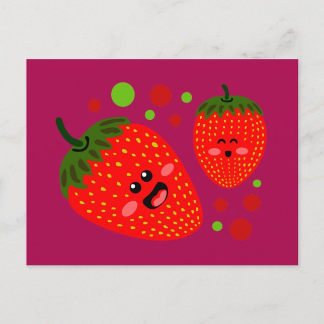 Carte Postale Fraises (Devant)