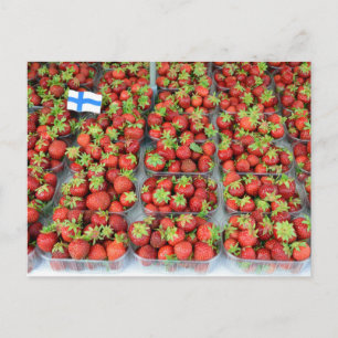 Carte Postale Fraises, Carré de marché, Helsinki, Finlande