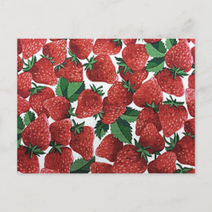 Carte Postale Fraises et crème