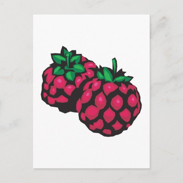 Carte Postale framboise (Devant)