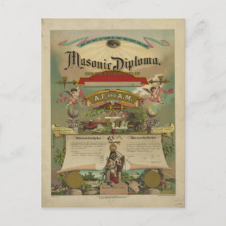 Carte Postale Franc-maçonnerie maçonnique 1891