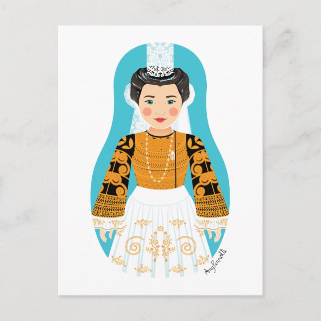 Carte postale Française Bigoudène Matryoshka (Devant)