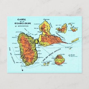 Carte postale française rétro de Guadeloupe