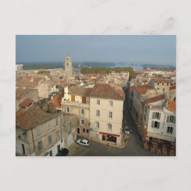 Carte Postale France, Arles, Provence, vue sur la ville depuis (Devant)