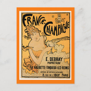 Carte Postale France Champagne Boisson Vintage