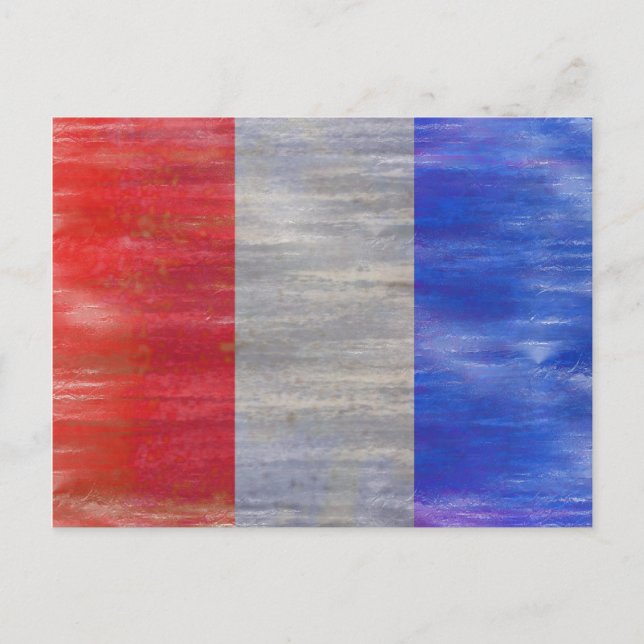 Carte Postale France distressed French flag (Devant)