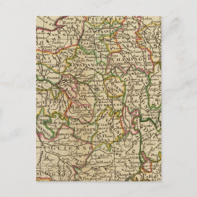 Carte Postale France, gouvernements (Devant)