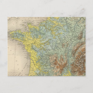 Carte Postale France hypsométrique
