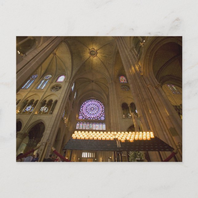 Carte Postale France, Paris. Intérieur de la cathédrale Notre-Da (Devant)