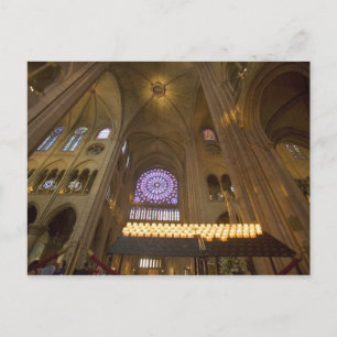 Carte Postale France, Paris. Intérieur de la cathédrale Notre-Da