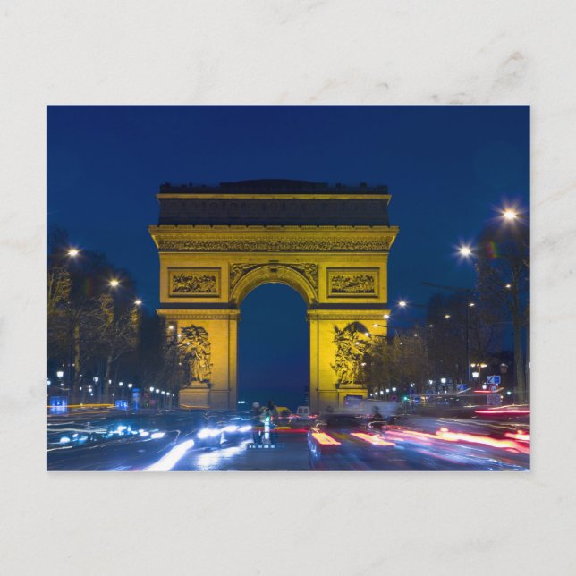 Carte Postale France, Paris. L'Arc de Triomphe et les (Devant)