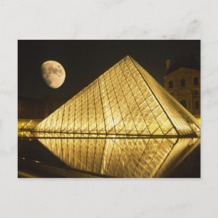 Carte Postale France, Paris, Musée du Louvre, Nuit