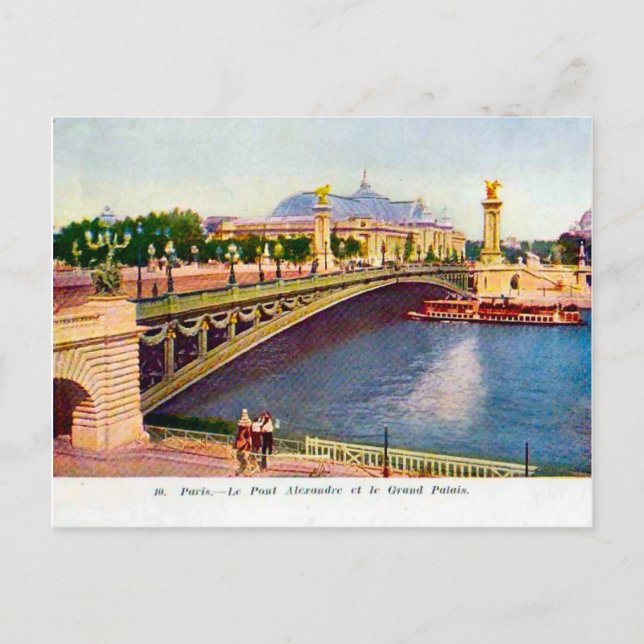Carte Postale France Paris, Pont Alexandre III, Grand Palais (Devant)