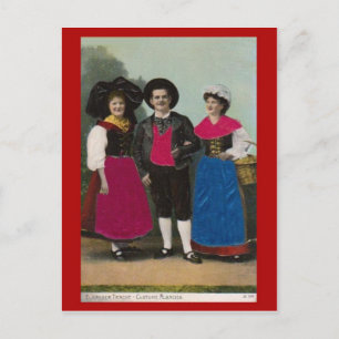 Carte Postale France vintage, Alsace, Costume traditionnel