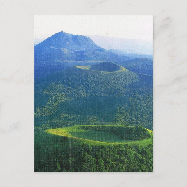 Carte Postale France vintage, Auvergne, cratère Volcano (Devant)