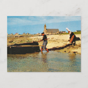 Carte Postale France vintage, Bretagne,    Plage
