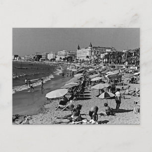 Carte Postale France vintage Cannes la plage