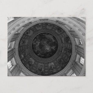 Carte Postale France vintage Paris dôme fresque Charles la fosse
