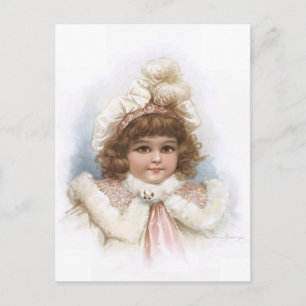 Carte Postale Frances Brundage - Petite fille avec collier de fo