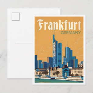 Carte Postale Francfort Allemagne Voyage Vintage