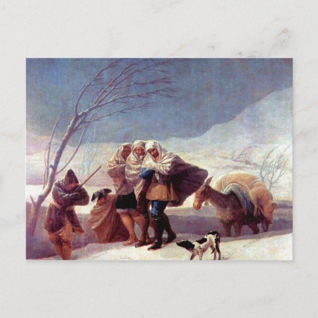 Carte Postale Francisco de Goya - La tempête de neige (Devant)