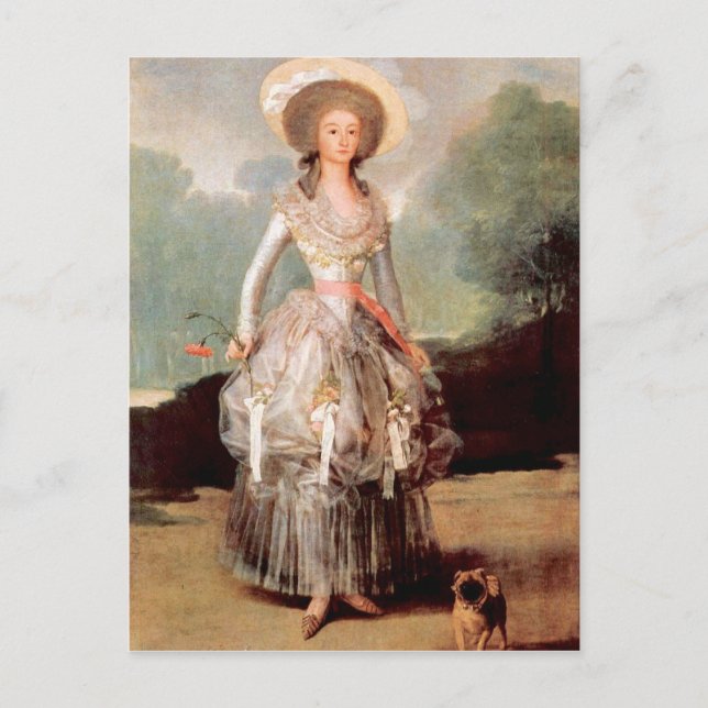 Carte Postale Francisco de Goya - Portrait de Marquesa de Pontej (Devant)