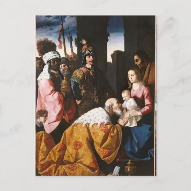Carte Postale Francisco de Zurbaran - Adoration des Magi (Devant)