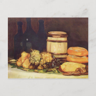 Carte Postale Francisco Goya - Fruits de la vie, bouteilles, pai