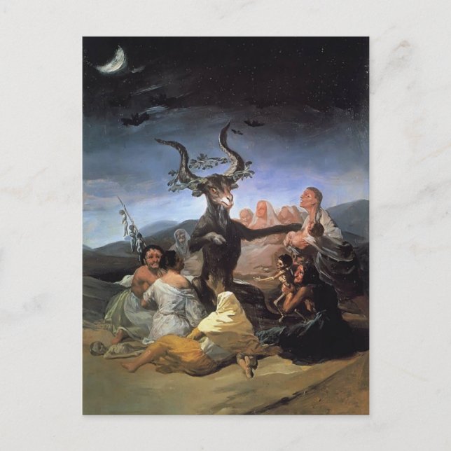 Carte Postale Francisco Goya- Sabbat des sorcières (Devant)