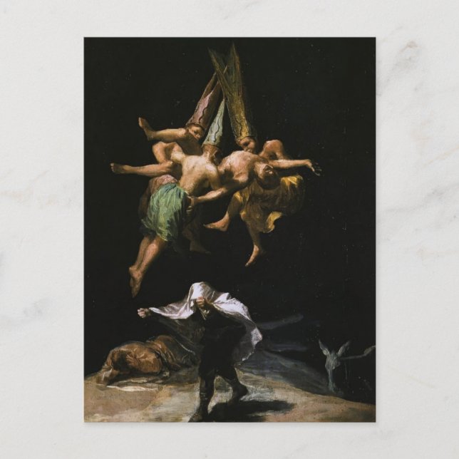 Carte Postale Francisco Goya - Sorcières dans l'air (Devant)