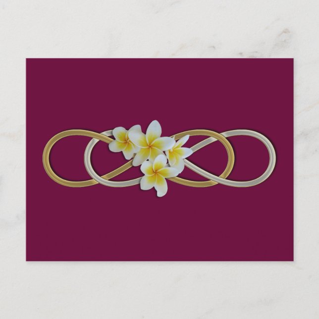 Carte Postale Frangipani double infinité BiColor (Devant)