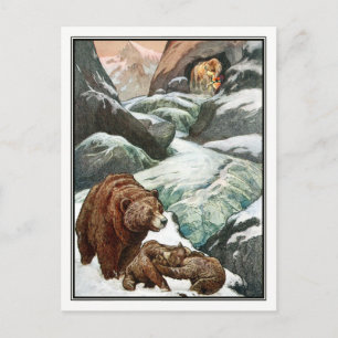 Carte Postale Frank C. Papé Pape - Ours Vintages en Montagne