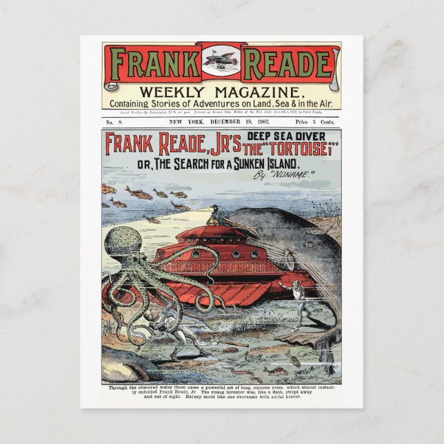 Carte Postale Frank Read Jr Futurist Sci-Fi, numéro 1-8, 1902 (Devant)