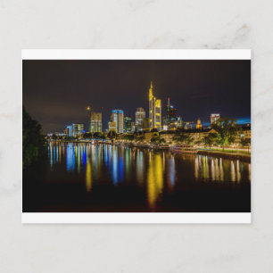 Carte Postale Frankfurt Skyline la nuit